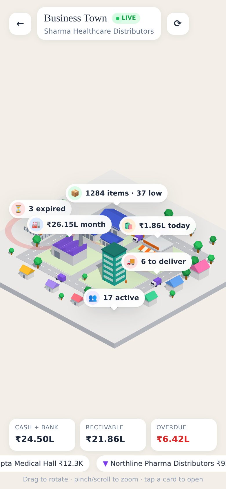 3D dashboard on a phone